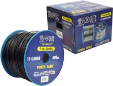 Absolute USA P16-500BK 16 Gauge 500-Feet Spool Primary Power Wire Cable (Black) picture