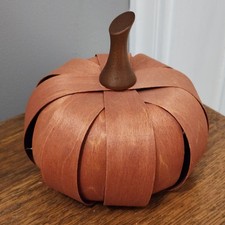 Longaberger 2011 Spice / Orange Pumpkin Maple Splint - Fall/Halloween 5.5” Round picture