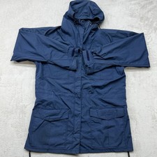Vintage Frostline Kit Mountain Parka Mens M Navy Blue Hooded Utility Jacket 90s picture
