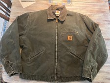 Carhartt J97 MOS Detroit Jacket Moss Green USA Blanket Lined XLarge Vintage picture