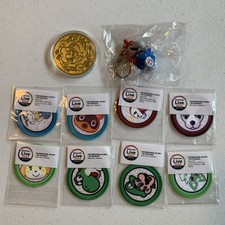 Lot Of Nintendo Live 2023 Seattle Promo Coin Keychain And Patches picture