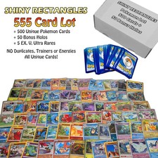 500 Pokemon Card Lot + 50 Holo, Rares, Reverse Foils EX V - Gift Box Collection picture