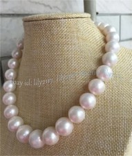Huge 12-14mm Genuine Natural Round South Sea White Pearl Necklace 14-36 inches picture