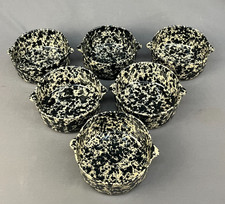 6 Bennington Potters Black Agate Sponge Ware 6