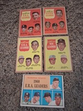 1961 1962 Topps Baseball League Leaders Lot Spahn Kaline Drysdale Howard Vintage picture
