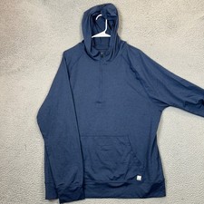 MAELREG Hoodie Mens XL Performance Quarter Zip Navy Blue Heathered Pullover EUC picture