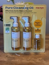 Brand New manyo  Pure Cleansing Oil Set 2 x 200ml + 55ml Travel Vegan Korea picture