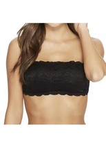 Cosabella Black Lace Overlay Strapless Bandeau Bra Women's Size M L26454 picture