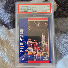 Fleer 1991 Michael Jordan #238 PSA 8 1991 Fleer All-Star Game Unforgettable picture