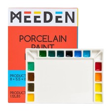 MEEDEN 18-Well Porcelain Artist Paint Palette, Mixing Art 18-Well, White picture