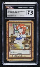 1999 Bandai Data Carddass One Piece Hyper Battle Japanese Nami #C10 CGC 7.5 picture