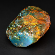 Pure natural sky blue rough specimen Dominican amber 48mm picture