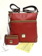 Dooney & Bourke Pebble Leather Red Crossbody/Shoulder Bag and Coin Case SET NWT picture