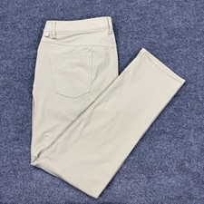 Lululemon Pants Men 36x33 Trench Beige ABC Warpstreme Classic Trouser Stretch picture
