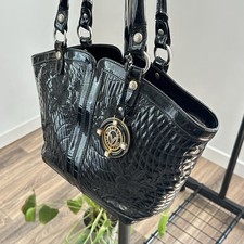1999 Valentino Orlandi Nylon-Leather Woman’s Black Vintage Bag Size Medium picture