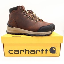 Carhartt Gilmore Work Boots Mens 10 M Brown Leather Alloy Toe Waterproof NWT picture