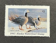 WTDstamps - 1985 ALASKA - State Duck Stamp - Lot1 - Mint OG NH  picture