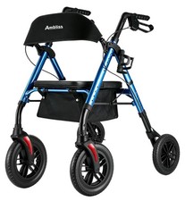 Abliss Rollator Walker For Seniors w/ Seat & Wide Backrest All-Terrain Non-Slip picture