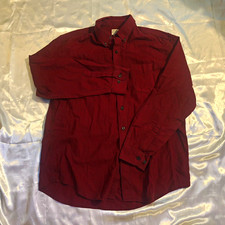 L.L. Bean Wicked Good Flannel Shirt Men's Large L-REG Red Black Houndstooth Ls picture
