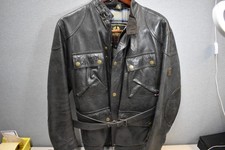 Belstaff Panther 1966 Leather Jacket Large Black REDUCED PRICE picture