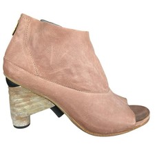 A.S. 98 Women’s Mauve Leather open Toe Ankle Boot Size 40 US 9/9.5 picture