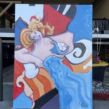 Giles Parish Original Painting Sigd 2004 Large Canvas Contemporary Fine Art OOAK picture
