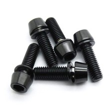 5pcs M5x16mm Titanium Cone Socket Head Hex Screw TC4 Alloy (Anodized Black) picture