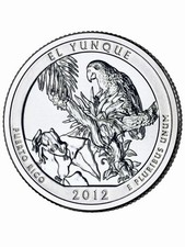 2012 P El Yunque  NP Quarter. ATB Series Uncirculated From US Mint roll. picture