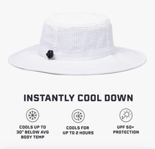 Mission Cooling Anywhere Boonie Hat Cloud White Adult  UPF50-Cools You Down picture