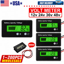 12V/24V/36/48V Battery Status Charge LCD Digital Indicator Monitor Meter Gauge picture
