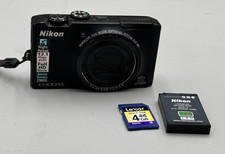 Nikon COOLPIX S8100 10X Optical Zoom 12.1MP Black Digital camera W.Battery Good picture
