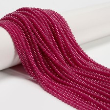 Natural Ruby Smooth Round Beads Size 2mm 3mm 15.5'' Strand picture