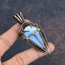 Owhyee Opal Gemstone Copper Wire Wrapped Gemstone Handmade Pendant Wedding Gifts picture