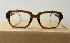 VTG Romco Z87 Military Issued Eyeglasses Frames Cable Brown 4 1/2- 6 1/2 50-20 picture