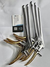 Kerrison Set 8” (1mm,2mm,3mm,4mm,5mm) 5 Pieces 45 degrees Upward Rongeurs Gold picture