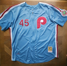 Tug McGraw #45 Philadelphia Phillies 1984 Cooperstown Men Blue XL Jersey TUGGER picture
