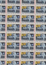 First Moon Landing Mint Sheet of 32 Stamps, Scott #C76, MNH  Nice picture