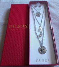 GUESS TRIPLE NECKLACE & STUDS BOXED SET picture