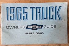 Original 1965 Chevrolet Truck Owners Guide Series 50-80 1st Ed Gasoline Models picture
