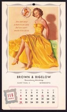 VINTAGE 1953 VOGUE GLAMOUR PINUP GIRL CALENDAR PAGE POSTER EARL MORAN ART PHOTO picture