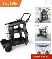 Heavy Duty 3-Tier Welding Cart with Secure Cylinder Placement - 400 LBS Capacity picture