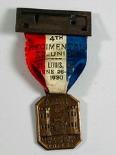 1930 A.E.F. Regimental Reunion Ribbon Medal AEF 12 1917-1919 St. Louis MO picture