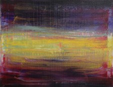 ShawNshawN Original painting - 16x20 abstract drip purple yellow art picture