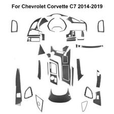 44Pcs Carbon Fiber Full Interior Kit Cover Trim For Chevrolet Corvette C7 picture