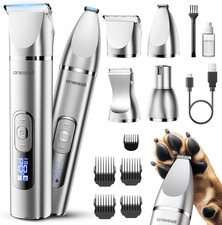 Oneisall 4 in 1 Dog Grooming Kit with LCD Display, Dog Hair Trimmer for Paw Nail picture
