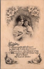 Vintage 1914 Sister Poem Postcard - Gartner & Bender Chicago Art picture