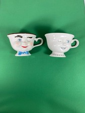 Vintage Bailey's Irish Cream Set of HIS & HERS YUM Cups Mugs Winking Face  picture