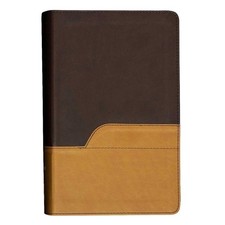Brand New NIV Large Print Holy Bible Leather Soft Chocolate Amber Zondervan picture