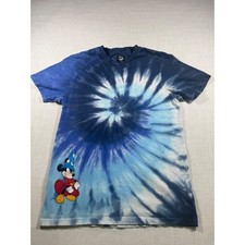 Disney x Vans Sorcerer Mickey Fantasia Tie Dye T-Shirt Blue Medium picture