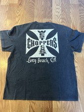Vintage Distressed  West Coast Choppers Shirt Black Fade Mens XL picture